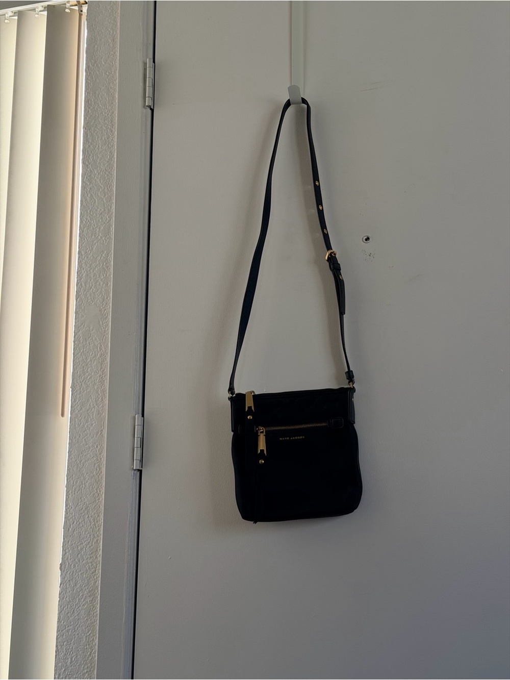 Marc Jacobs Black Crossbody with Gold Hardware